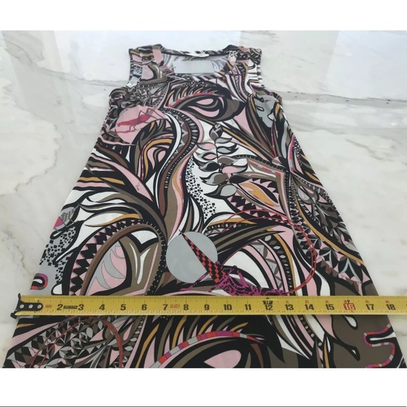 EMILIO PUCCI GRASSHOPPER PRINT MAXI DRESS US 6 / IT 40 NWTS! - Picture 9 of 12